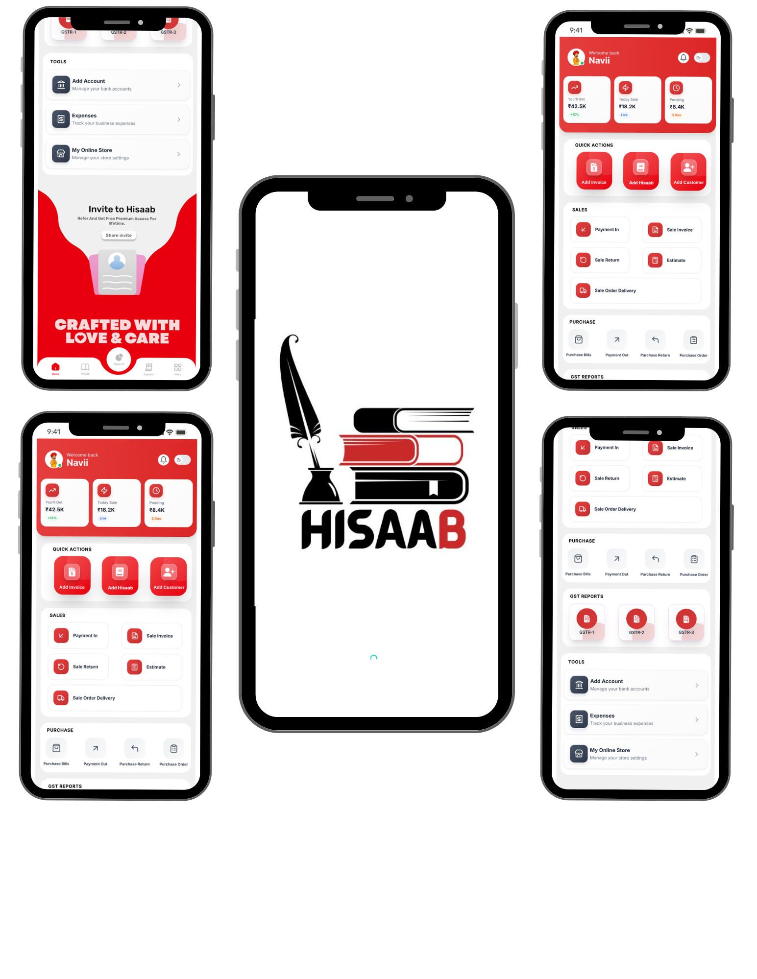 Hisaab Accounting App Dashboard